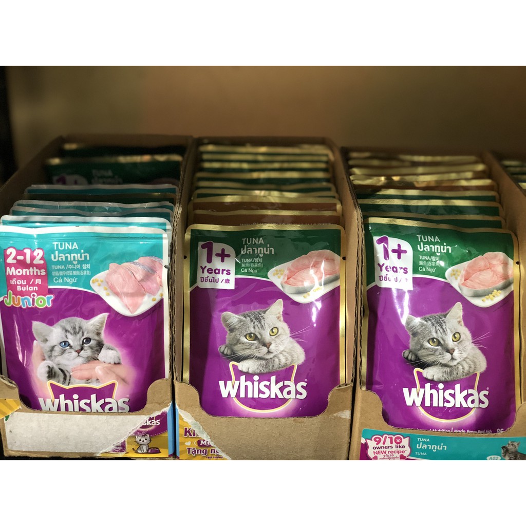 Pate Whiskas 80g ⚡CHỈ 1 NGÀY⚡- Thức ăn ướt,pate dinh dưỡng nhiều vị cho mèo yêu - PET &amp; JOI