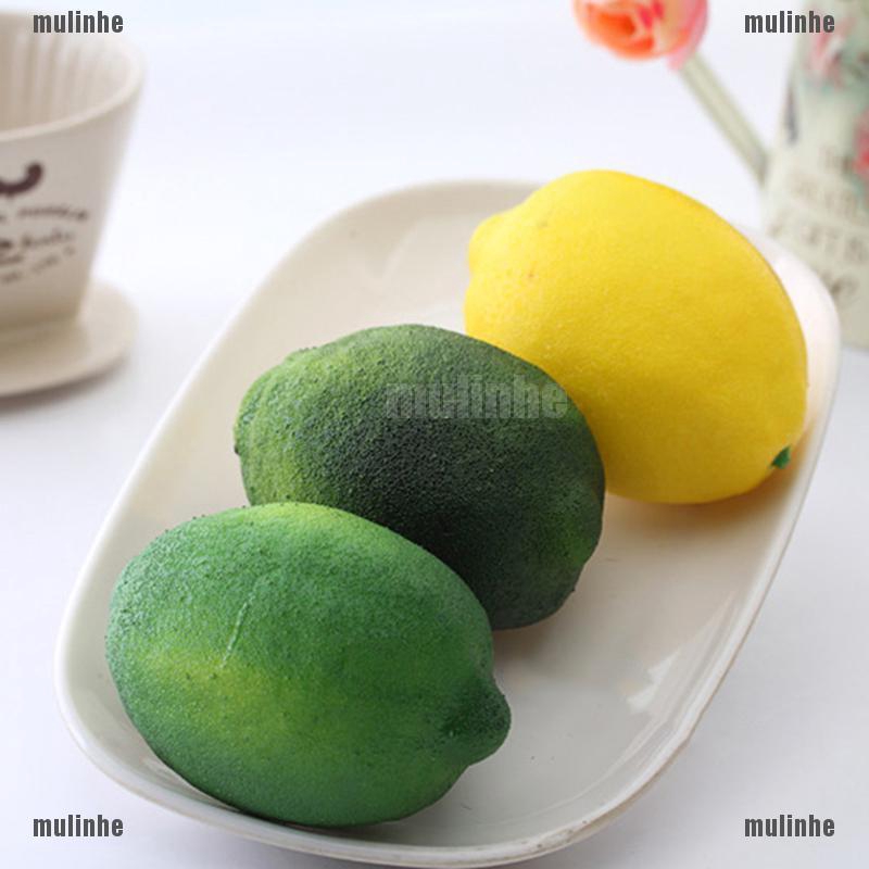 Quả Chanh Giả Bằng Nhựa Màu Xanh Dương / Vàng Độc Đáo Trang Trí Nhà Cửa