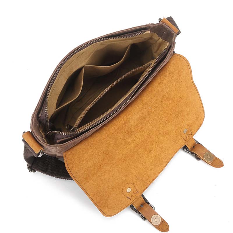 Túi chéo da bò vải bố chống thấm nước Dragonus Tc4 phong cách mới cho phái mạnh