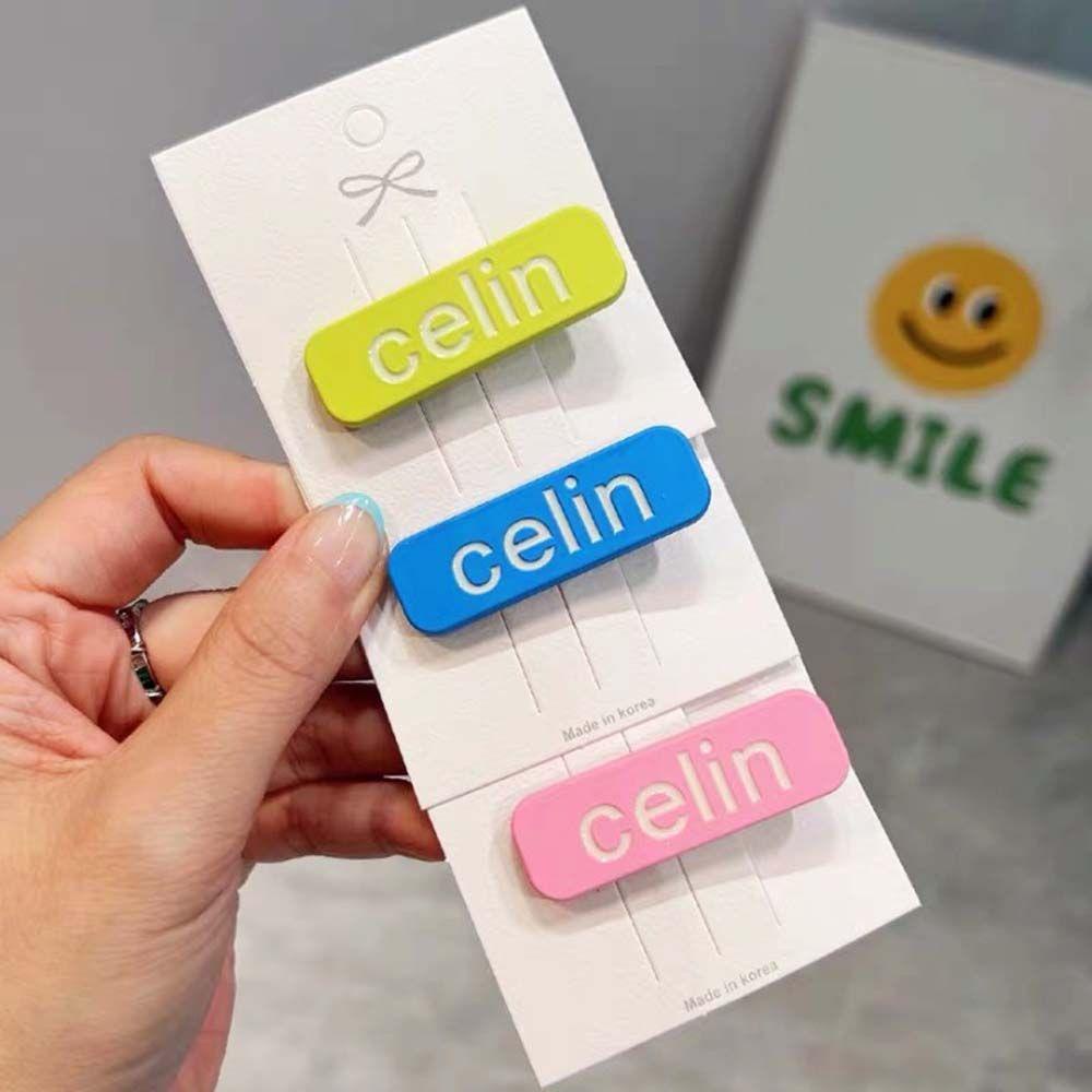 Kẹp Tóc Mái Vịt Hình Chữ CELI Màu Sắc Ngọt Ngào Xinh Xắn Cho Nữ