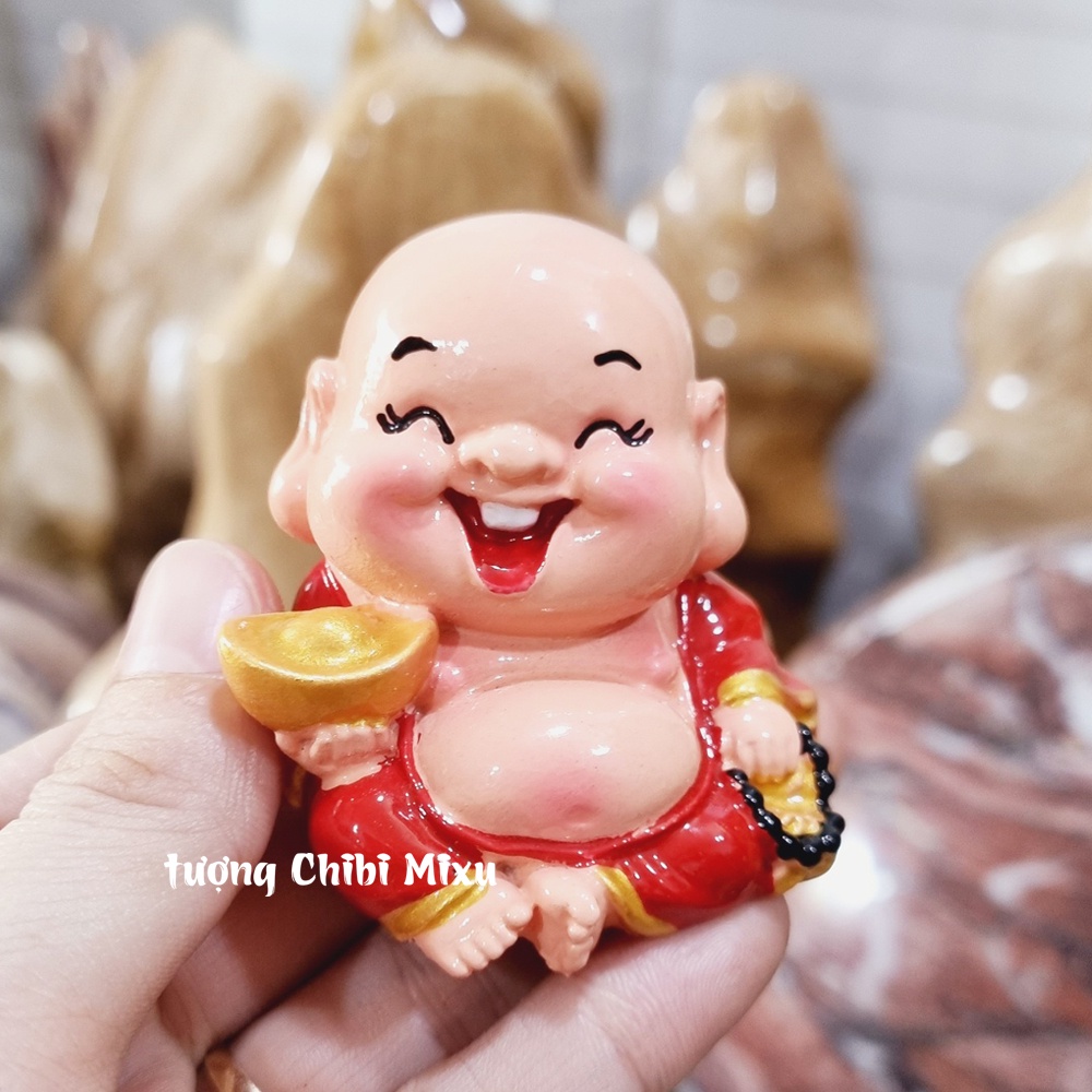 Tượng chibi Phật Di Lặc 6cm may mắn