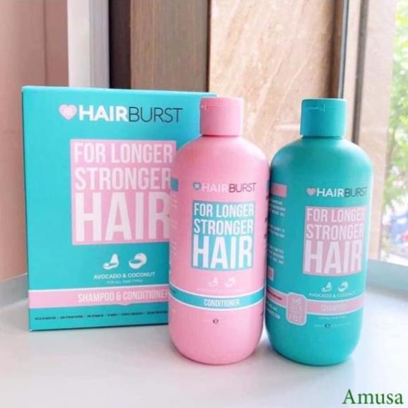 [Tặng Ủ tóc] Set gội + xả HAIRBURST kích thích tóc mọc dài hơn chắc khỏe hơn 350ml/chai [ Hàng Chính Hãng ]