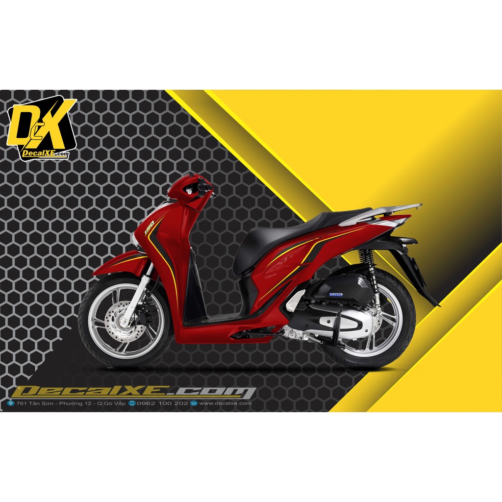Tem dán xe SH 2020 | Chất Liệu Decal Cao Cấp Chống Nước, Bền Màu, Cắt Khuôn Sẵn Dễ Dán | SH2020TK0010