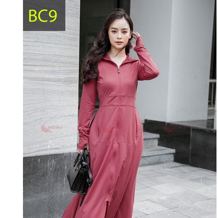 Áo Chống Nắng, Dáng Dài, Liền Thân 2 Lớp CARDINA - Chất Thun Lạnh Cao Cấp | BigBuy360 - bigbuy360.vn