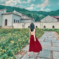 Váy maxi đỏ hở lưng