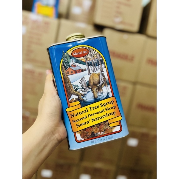 (Date mới 2024) Siro detox Neera Madal Bal Natural Tree Syrup 1Lít - Thanh lọc - Thải độc tố - Giảm mỡ-Tặng bột gừng,ớt