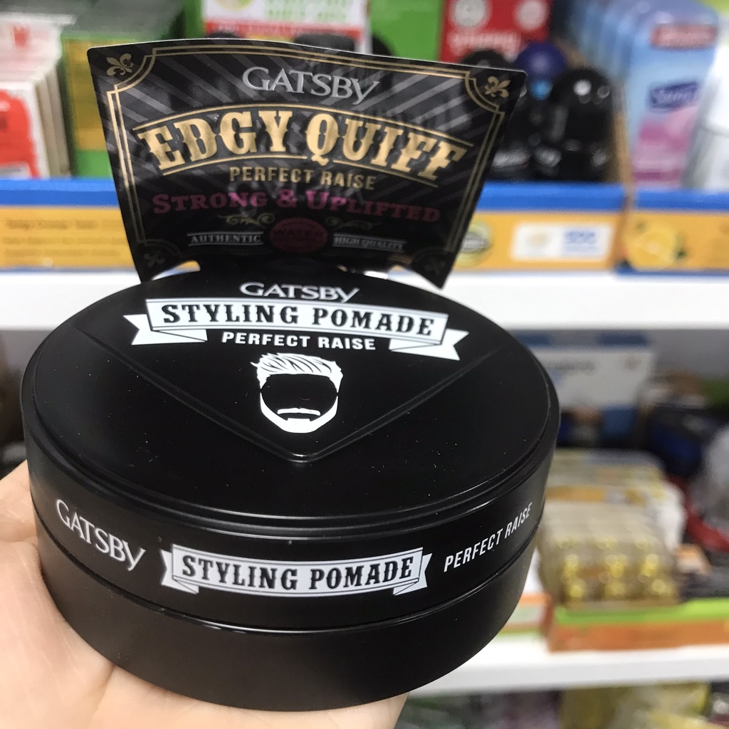 Sáp vuốt tóc GATSBY Styling Pomade Dry 75g ( Xám - Đen) - Sáp vuốc tóc