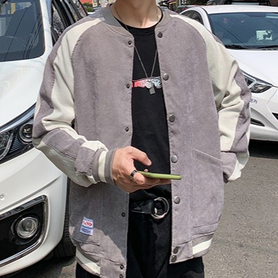 Áo khoác bóng chày dáng rộng thời trang Hàn Quốc mới cho nam nữ