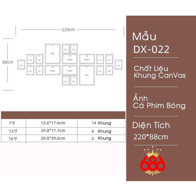 In Ảnh Treo Tường Bộ Khung DX-022 Trang Trí Phòng Khách Bộ Khung Ảnh Cưới Ảnh Em Bé Phong Cách Bắc Âu Tối Giản