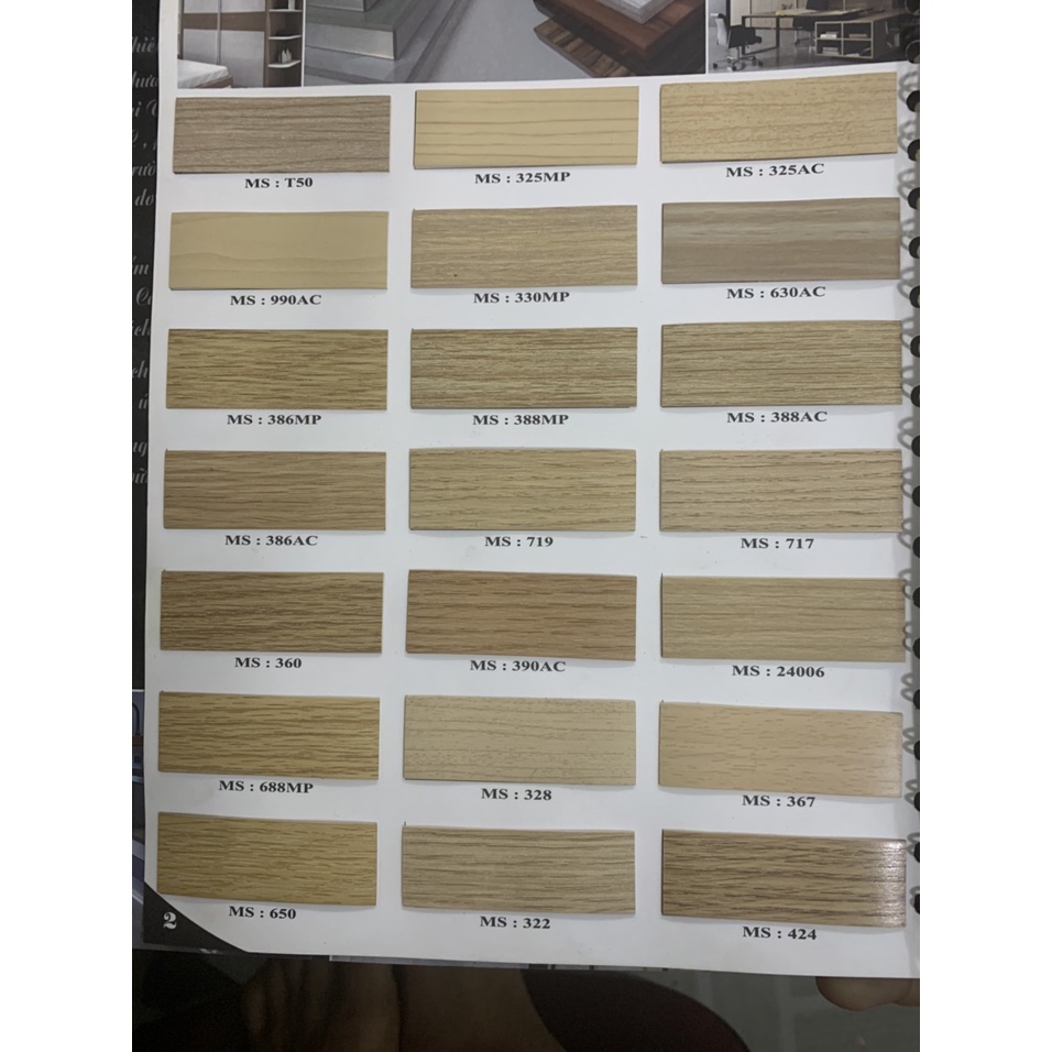 Chỉ nhựa PVC - đủ size đủ màu ván - nẹp nhựa dán cạnh ván melamine ván công nghiệp0