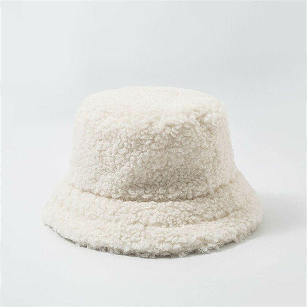 Nón Bucket Chất Liệu Lông Giả Mềm Mại Ấm Áp