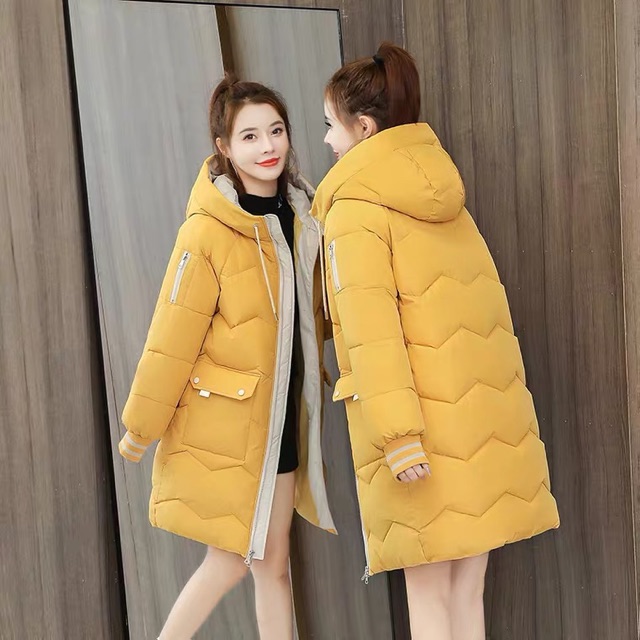 HÀNG SẴN Áo phao nữ phối màu tay bo chun kiểu dáng trẻ trung hàng QCCC