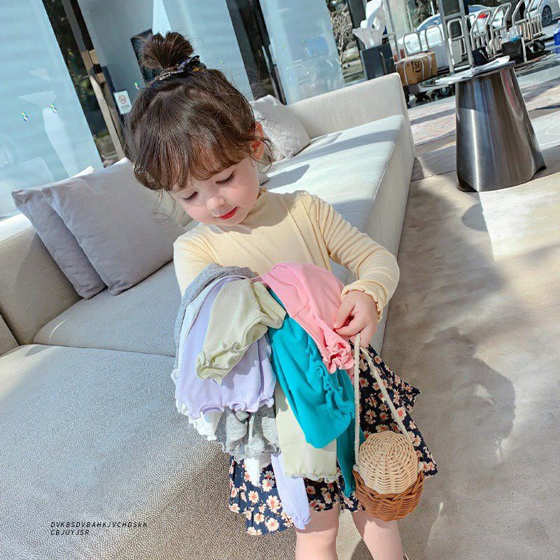 Mới | Áo cotton tăm trơn siêu xinh bo viền cho bé yêu 8-18kg