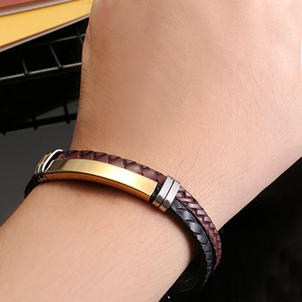 Vòng Tay Dây Bện Bằng Thép Không Gỉ Thanh Lịch Có Thể Điều Chỉnh Cho Nam Nữ