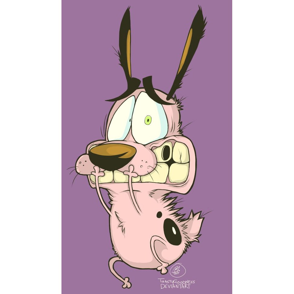 Áo Phông Nam Nữ Chú Chó Nhút Nhát Courage the Cowardly Dog Mẫu Hot 2021