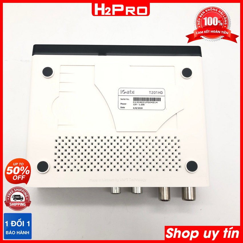 Đầu thu DVB-T2 iGate T201HD VNPT H2Pro chính hãng, đầu thu kỹ thuật số mặt đất giá rẻ (tặng dây HDMI 1M 30k)