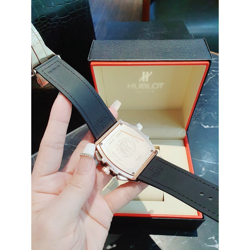 ☘️☘️Đồng hồ nam dây da Khublot , mặt chữ nhật , size 40x45mm