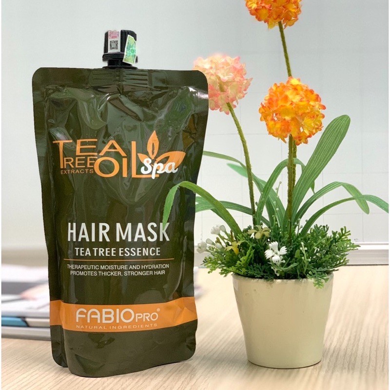Hấp phủ lụa mềm mượt Fabio Hair Mask Tea Tree Essence 500ml
