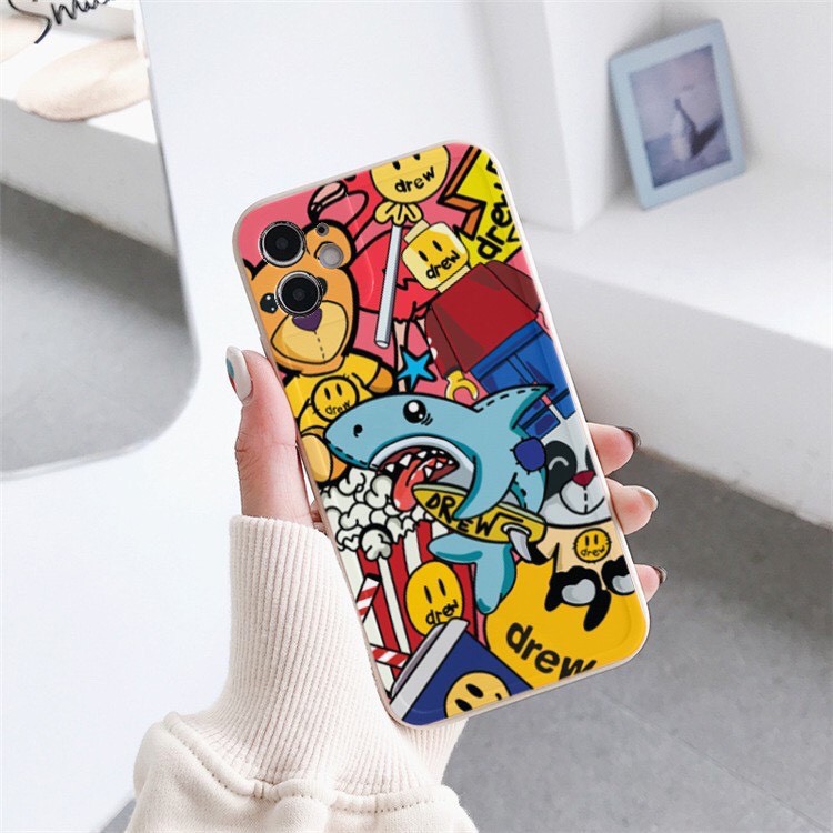 Ốp lưng iP14/14Pro/14Plus/14Promax mã Drew Shark quả chuối dẻo mềm cạnh vuông cho full dòng máy ip Akira case