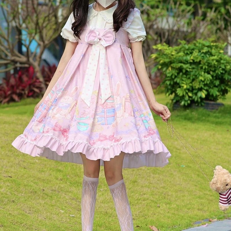 Đầm Lolita Hai Dây Xinh Xắn Dễ Thương Dành Cho Nữ