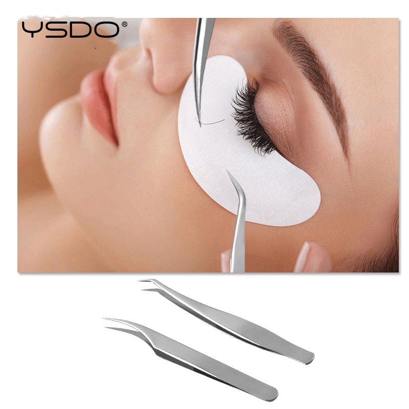 Set 2 Nhíp Gắn Mi Giả Bằng Thép Không Gỉ