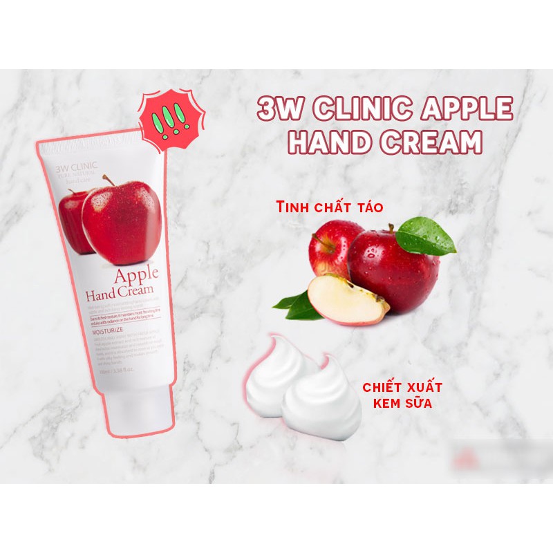 Kem Dưỡng Da Tay 3W Clinic Hand Cream 100ml