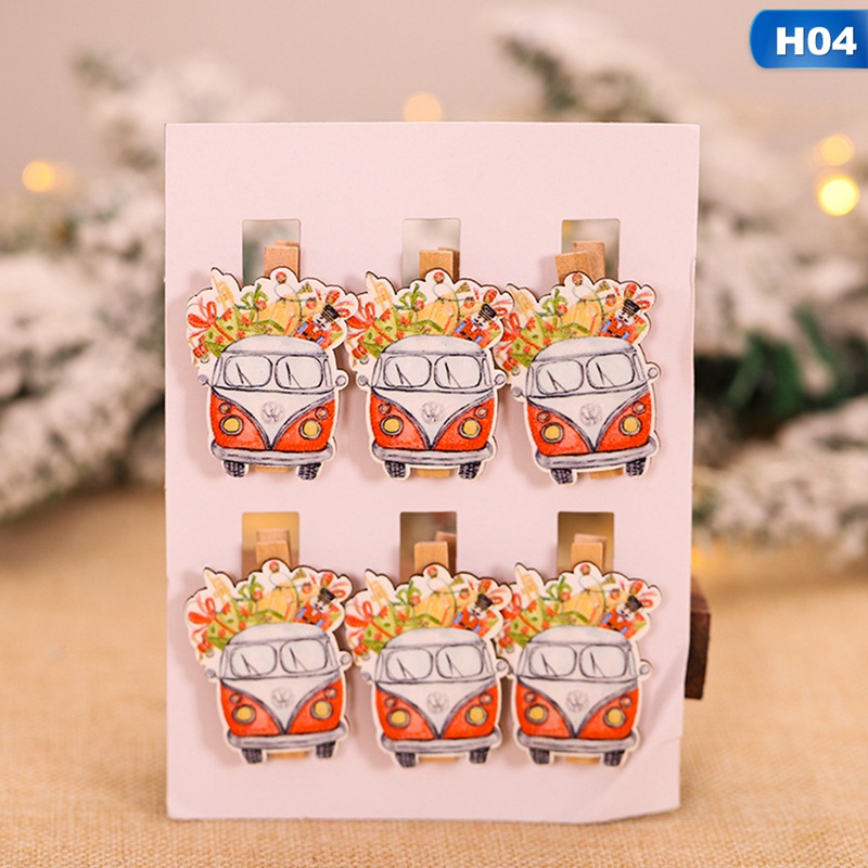 Kẹp Gỗ Treo Ảnh Mini Hình Ông Già Noel