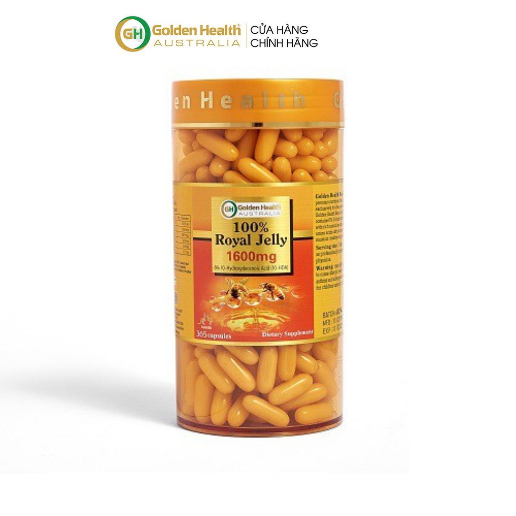 [GOLDEN HEALTH] Viên sữa ong chúa - Royal Jelly 1600mg hộp 365 Viên