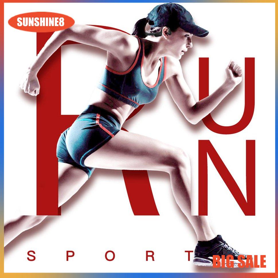 【SUN】Wireless Headphones Bone Conduction Sport Headset With Mic For Smartphones