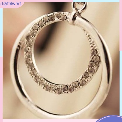 Dây Chuyền Mặt Tròn Đính Đá Thời Trang Cho Nữ