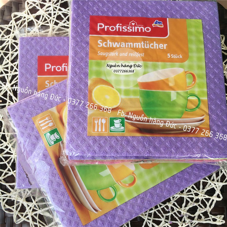 [Nội Địa Đức] Khăn Lau Siêu thấm hút, dùng nhiều lần Đa năng PROFISSIMO Siêu sạch - Khăn lau bếp