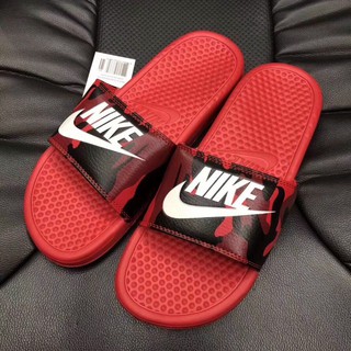 Dép 🅝🅘🅚🅔 𝑏𝑎𝑛𝑒𝑠𝑠𝑖 Camo xanh - đỏ (Tặng box)