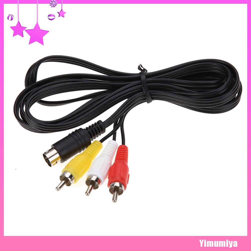 Cáp âm thanh/ video AV dài 1.8 m 3 RCA 9 chấu cho Sega Genesis 2/3