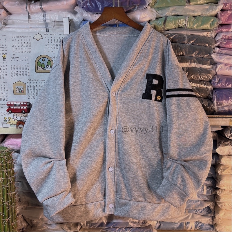 Áo Khoác Cardigan Nam Nữ Chất Nỉ Bông Có Ảnh Thật