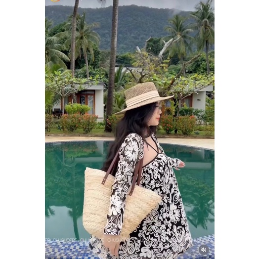 Sét váy ren hoa 2 chi tiết