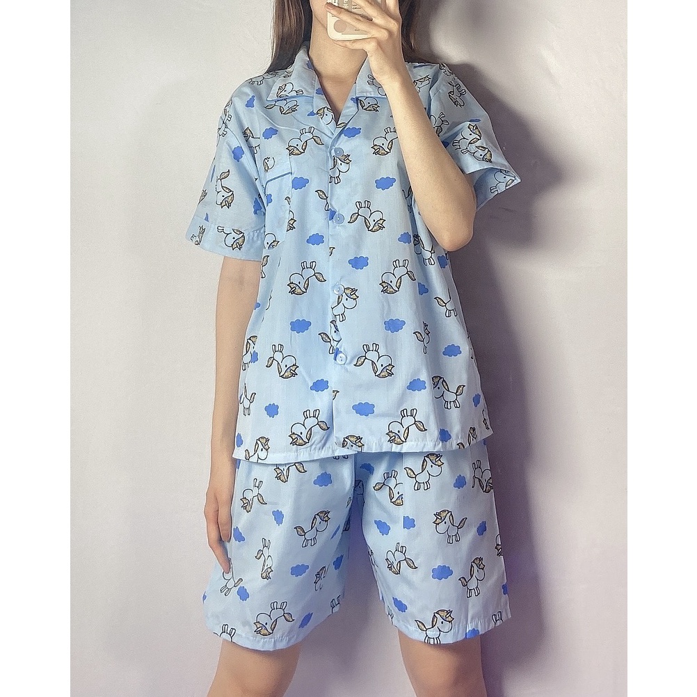 Đồ Bộ Pijama in hoạ tiết kỳ lân nhí nhảnh form to | BigBuy360 - bigbuy360.vn