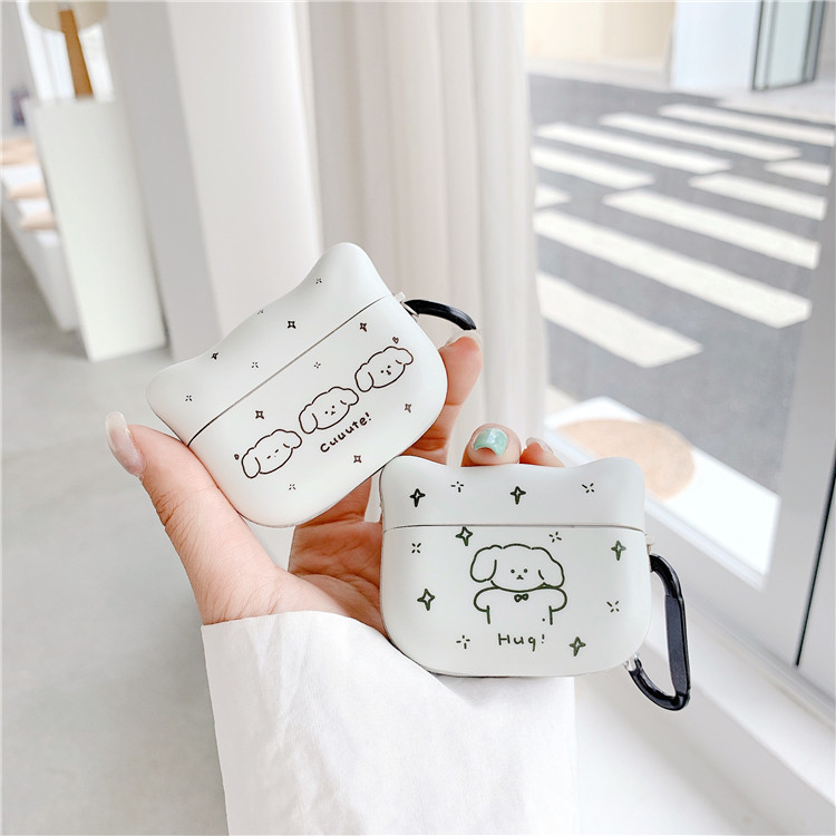 Vỏ Đựng Bảo Vệ Hộp Sạc Tai Nghe Airpods 1 / 2 Hình Chú Cún Xinh Xắn