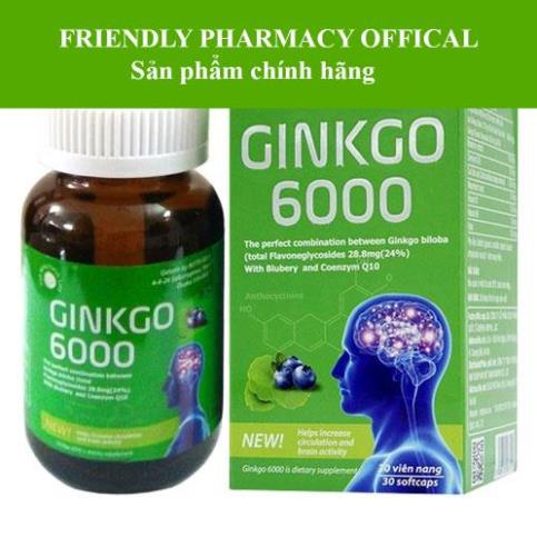 GINKGO 6000 - Hỗ trợ tăng cường tuần hoàn và lưu thông máu não