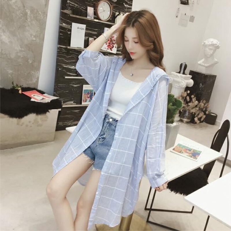 Áo khoác Cardigan chống nắng vải lanh Cotton dáng rộng thời trang mùa hè cho nữ 66081 | BigBuy360 - bigbuy360.vn