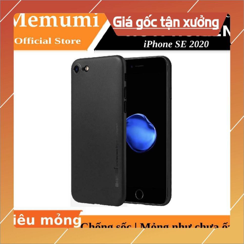 Ốp lưng nhám cho iPhone SE 2020 / iPhone 7 / iPhone 8 hiệu Memumi (có gờ bảo vệ camera, mỏng 0.3mm) - Hàng chính hãng