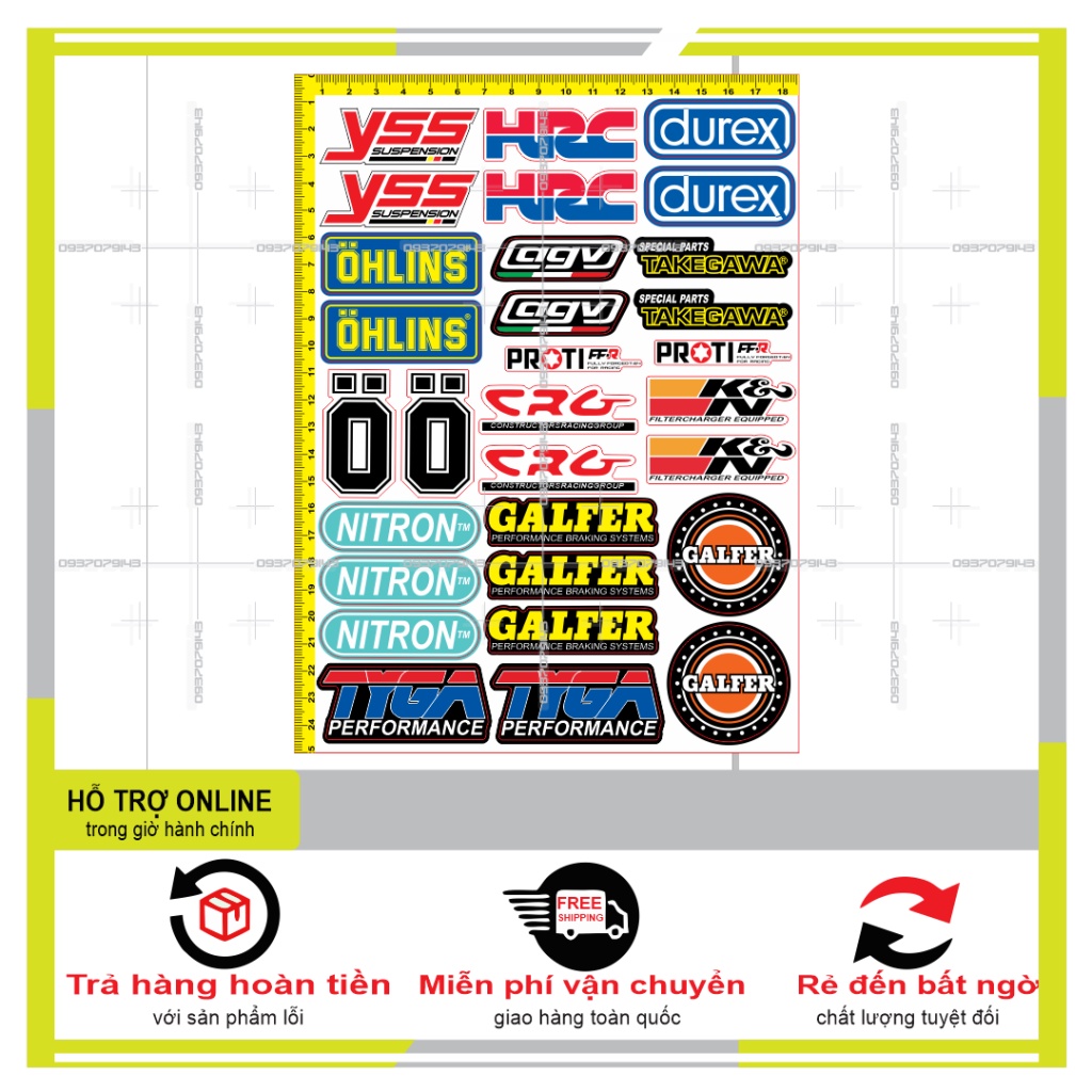 LOGO STICKER DÁN XE MÁY L 11 - SHINDECAL2