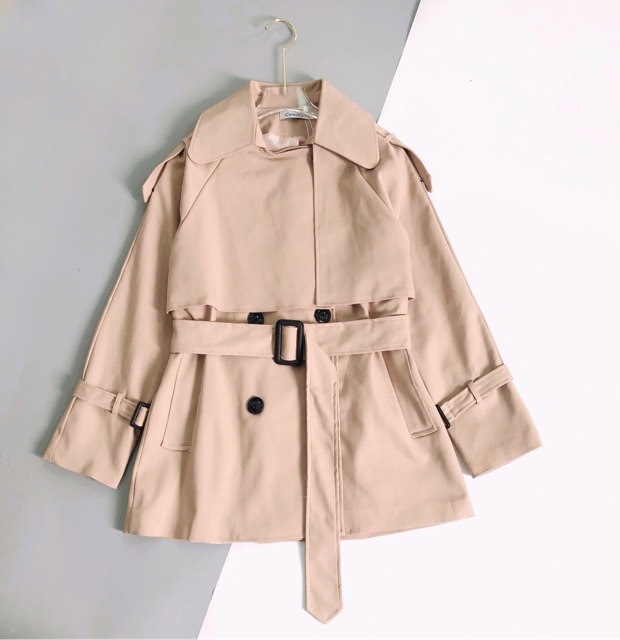 ✨Áo măng tô✨áo trechcoat dáng ngắn chất kaki siêu đẹp | BigBuy360 - bigbuy360.vn