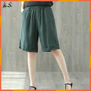 Quần Short Ống Rộng Lưng Thun Cho Nữ