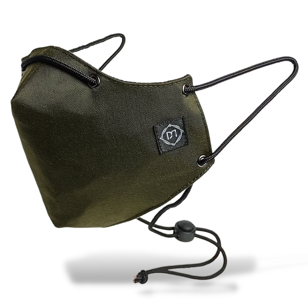 Mặt nạ DMI màu xanh lá quân đội | (3 Lớp / PLY - EARLOOP)