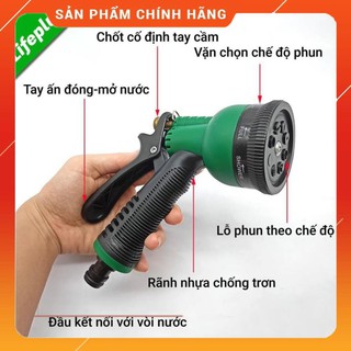 Vòi xịt nước tưới cây rửa xe 8 chế độ 206815