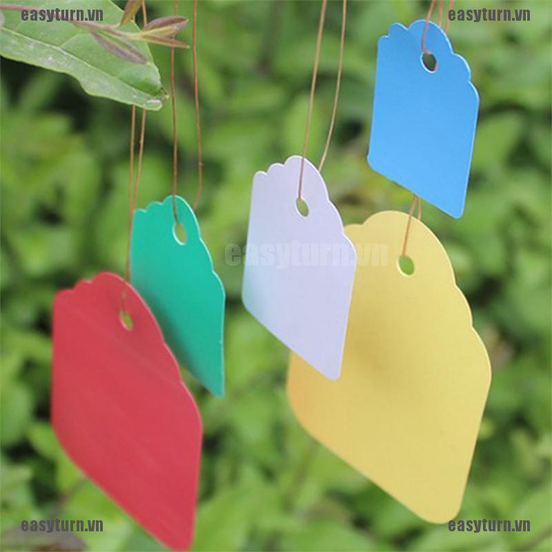 Set 100 thẻ nhựa ghi tên thực vật tiện dụng nhiều màu tùy chọn