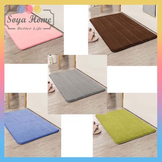 Thảm dậm chân siêu mềm chất liệu chống trượt. Thảm trải sàn nhung san hô cao su non chống trượt cho cửa nhà/ phòng tắm