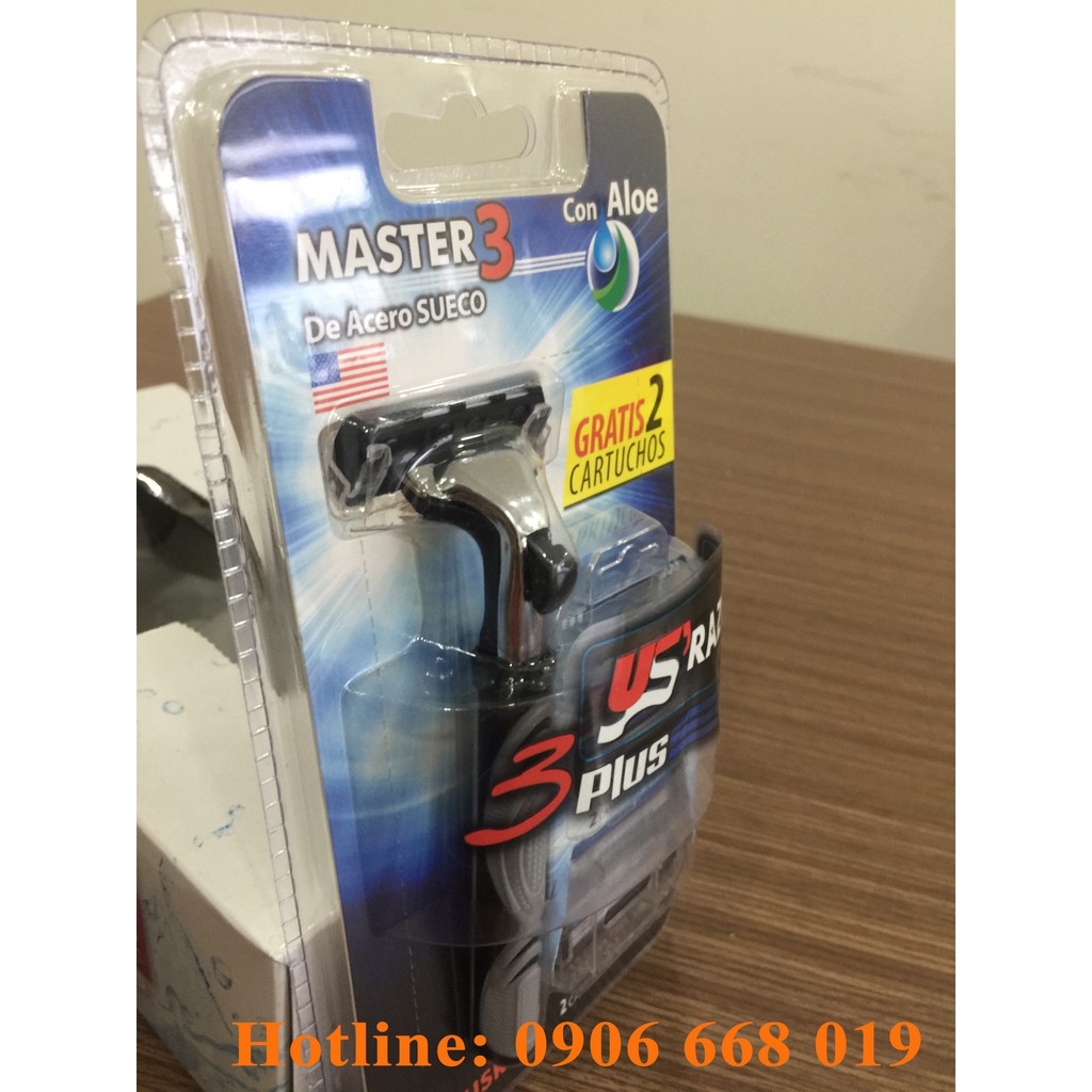 Bộ Cây Cạo Râu 3 Lưỡi 3 Đầu , CAO CẤP - Master 3