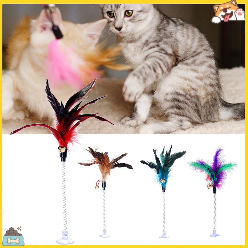 Đồ chơi gậy tương tác với mèo cưng thú vị nhiều màu sắc