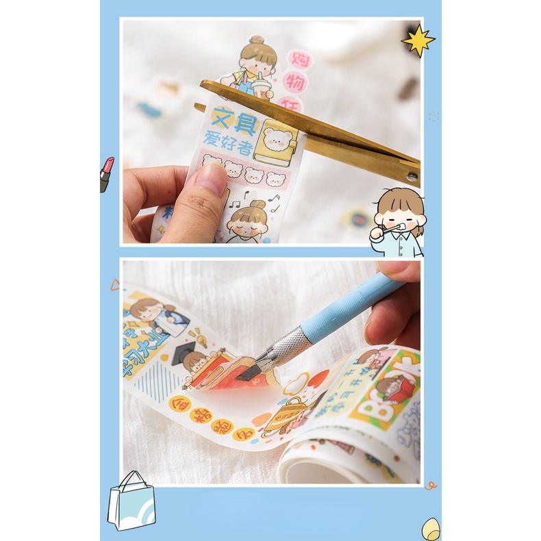 Sticker Dán Trang Trí Sổ Tay Cho Học Sinh